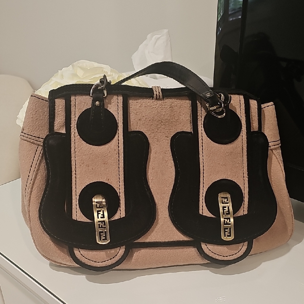 Fendi Tan and Black Satchel